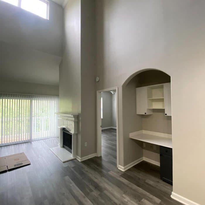 Hallway and trim after an interior paint refresh